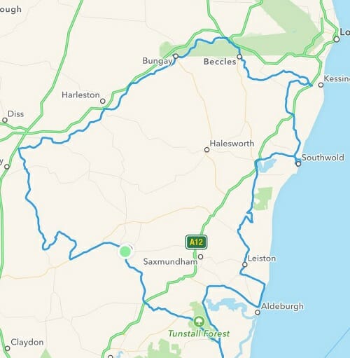 CHECT photo - a map of the route