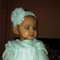 CHECT photo - showing white glow in Tyraah's eye