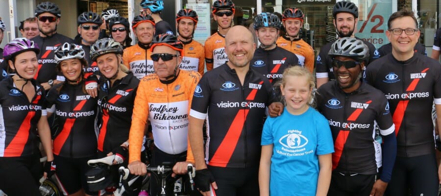 CHECT photo - group photo of the cyclists who took part in Ride4Sight in 2016