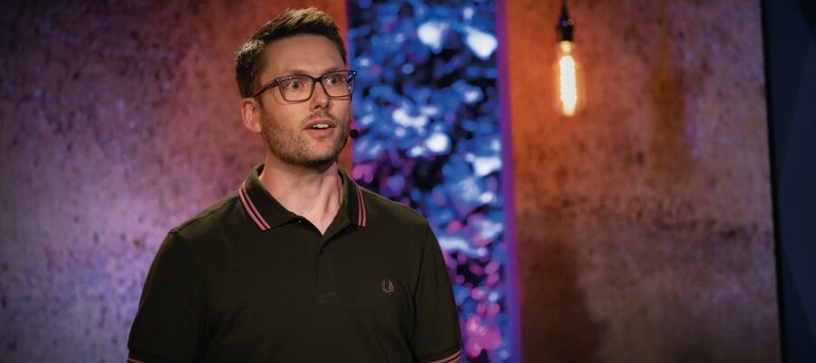 James Morley-Smith giving his TED Talk