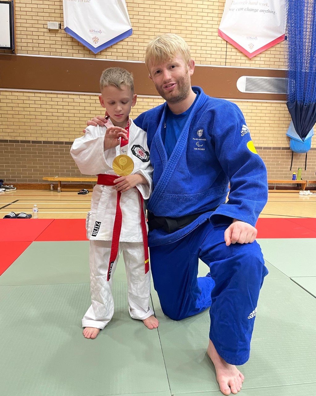 Jacob with Paralympian Chris Skelley