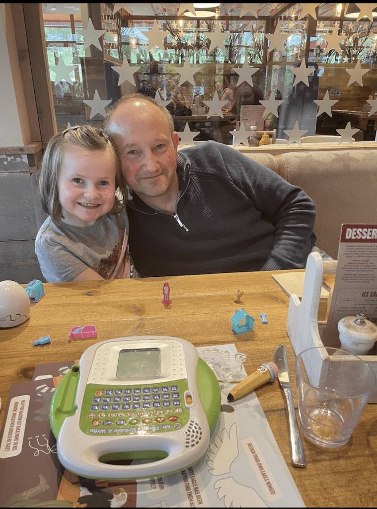 Rachel with her dad